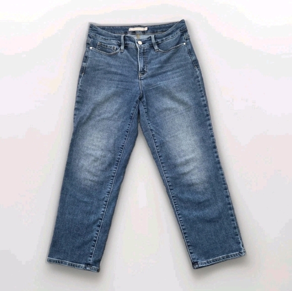 Athleta Denim - Athleta Sculptek Slim Straight Crop Jeans Women’s 8 Dark Wash